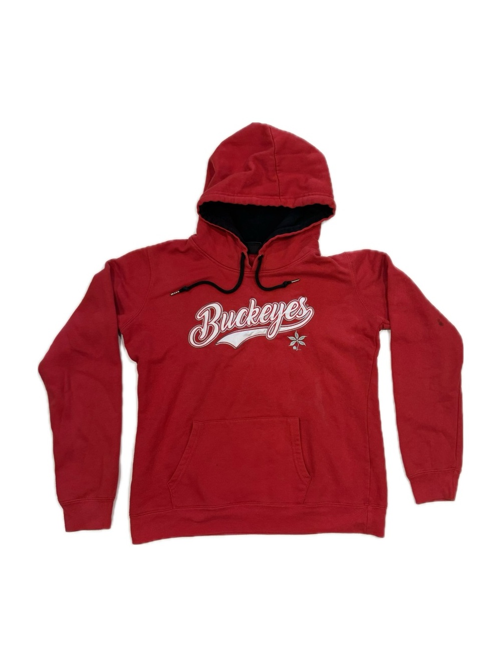 Buckeyes Red Hoodie Men’s Size Large with Buckeyes White Logo